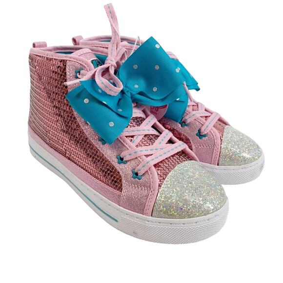 Nickelodeon Girls Sneakers Pink Sequin Sparkly Big Girls Size 3 NWT Jojo Sewa - Picture 2 of 6